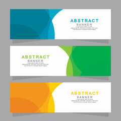 Fototapeta premium Vector abstract design web banner template. Web Design Elements - Header Design. Abstract geometric web banner template on grey background.Modern banner.