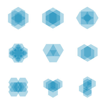 layered hexagons