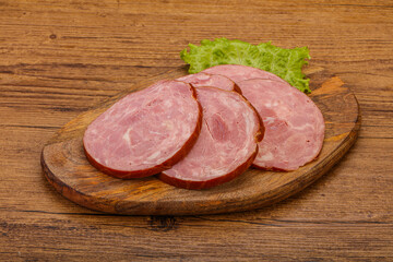 Slices of pork meat ham