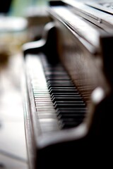 Piano musique instrument clavier touche gros plan