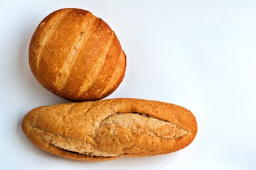 white background bread
