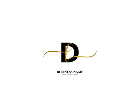 Letter DL Logo, creative dl ld signature logo for wedding, fashion, apparel and clothing brand