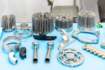 various aluminum automobile parts and other made from high pressure die casting and gravity die...