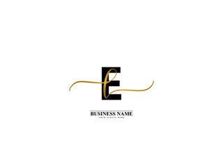 Letter EL Logo, creative el le signature logo for wedding, fashion, apparel and clothing brand - obrazy, fototapety, plakaty
