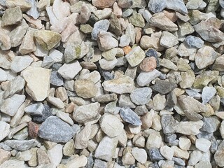 Crushed stone gravel texture and background