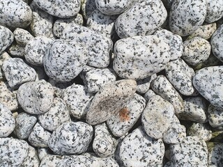 Crushed stone gravel texture and background