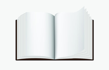 Open book vector illustration isolated on white background.