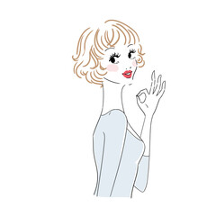 スマホを持つ可愛い女性