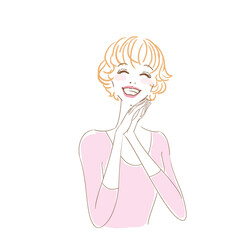 可愛い女性上半身