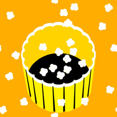 popcorn bowl food seamless vector illustration 