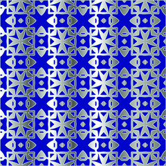 metal pattern on a blue background. 