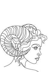 Zodiac signs line art