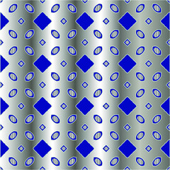  metal pattern on a blue background. 