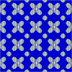  metal pattern on a blue background. 