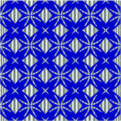  metal pattern on a blue background. 