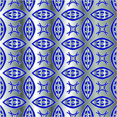  metal pattern on a blue background. 