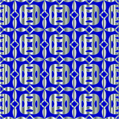 metal pattern on a blue background. 