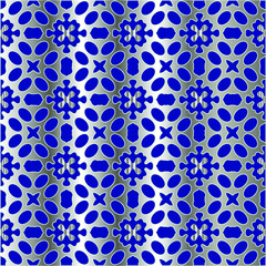 metal pattern on a blue background. 