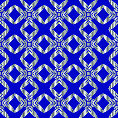 metal pattern on a blue background. 