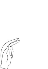 Obraz na płótnie Canvas Female hands line art