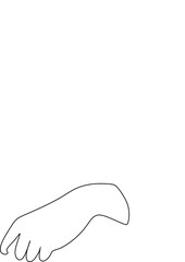 Female hands line art