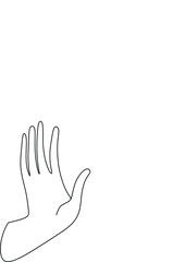 Female hands line art