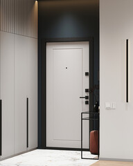Modern hallway in dark colors