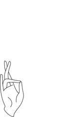 Female hands line art