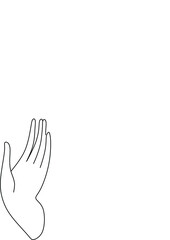 Logo female hand line art