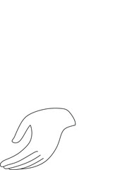 Logo female hand line art