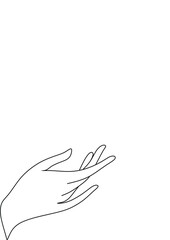 Logo female hand line art