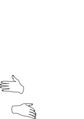 Logo female hand line art