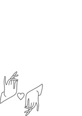 Logo female hand line art