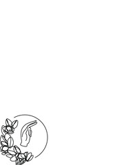 Logo female hand line art