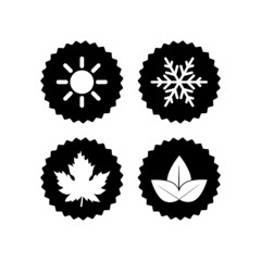 Season icons isolated on white background