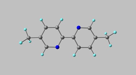 Abametapir molecular structure isolated on grey