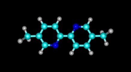 Abametapir molecular structure isolated on black