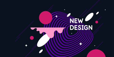 Obraz premium Trendy abstract background. Composition forms. Modern vector illustration