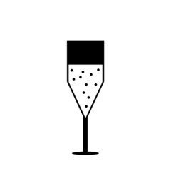 Champagne glasses clink together. Decorative element 