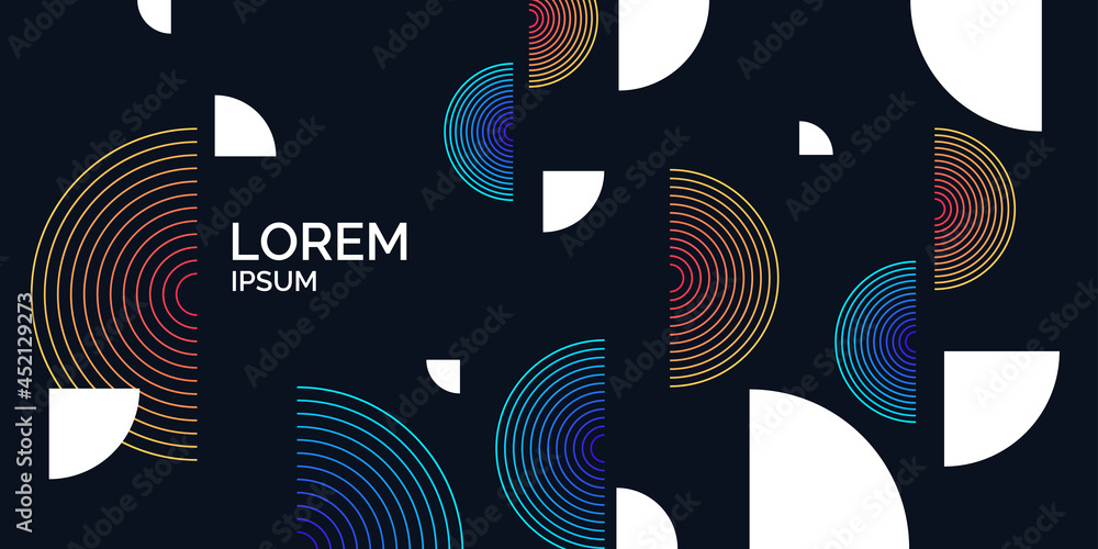 Poster abstract background in a modern trendy style. poster with simple flat different geometric shapes.