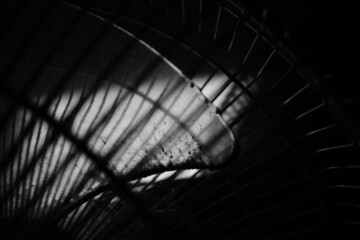light in the tunnel monochrome abstract picture form fan blade