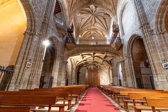 Avila, Spain - September 9, 2017: Inside of The Royal Monastery of St. Thomas or Real Monasterio de Santo Tomas in Avila Spain, burial place of Don Juan, son of Reyes Catolicos