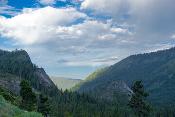 Moon over Sierra Nevada, California