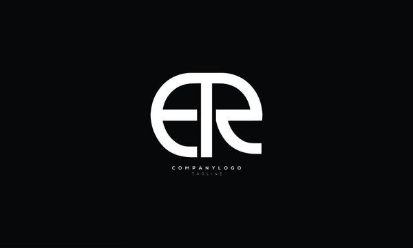 ETR, ER, TER, Abstract initial monogram letter alphabet logo design