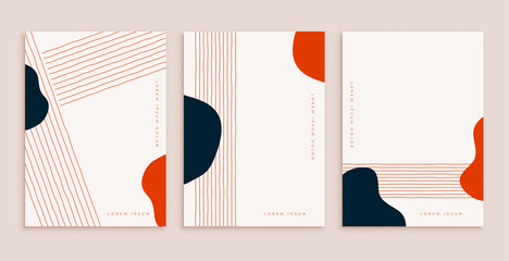 minimal hand drawn red black poster design with text space