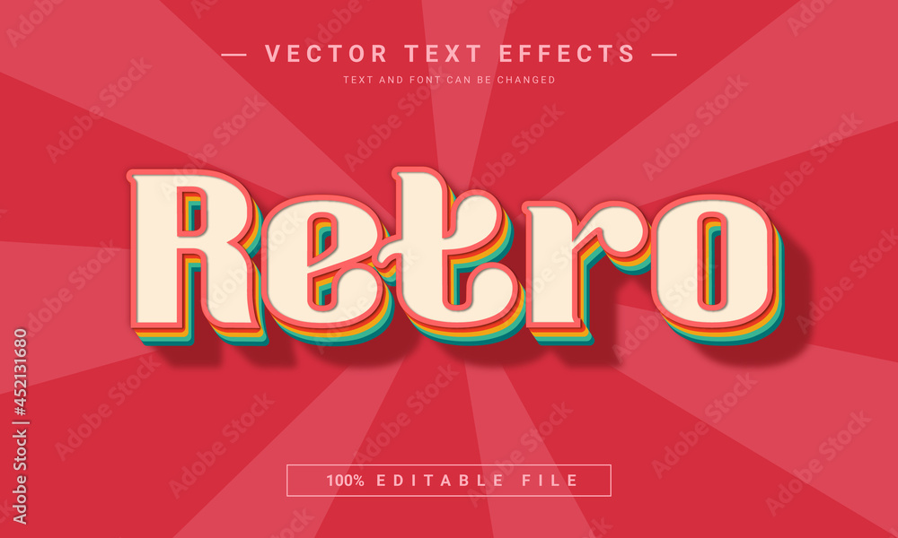Fototapete retro text effect - 100% editable eps file