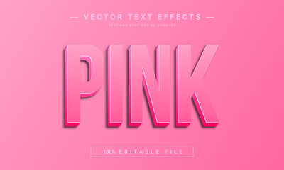 Pink text effect - 100% editable eps file