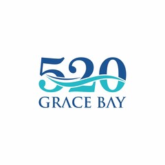 520 grace bay luxury logo design vector