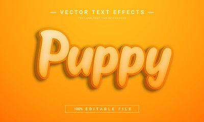 puppy text effect - 100% editable eps file