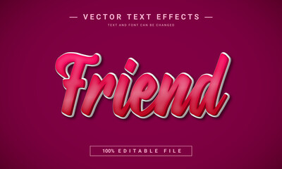 Friends text effect - 100% editable eps file